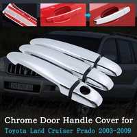 chrome car door handle cover for toyota land cruiser prado 120 j120 l120 20032009 2005 2007 2008 exterior accessories auto sale
