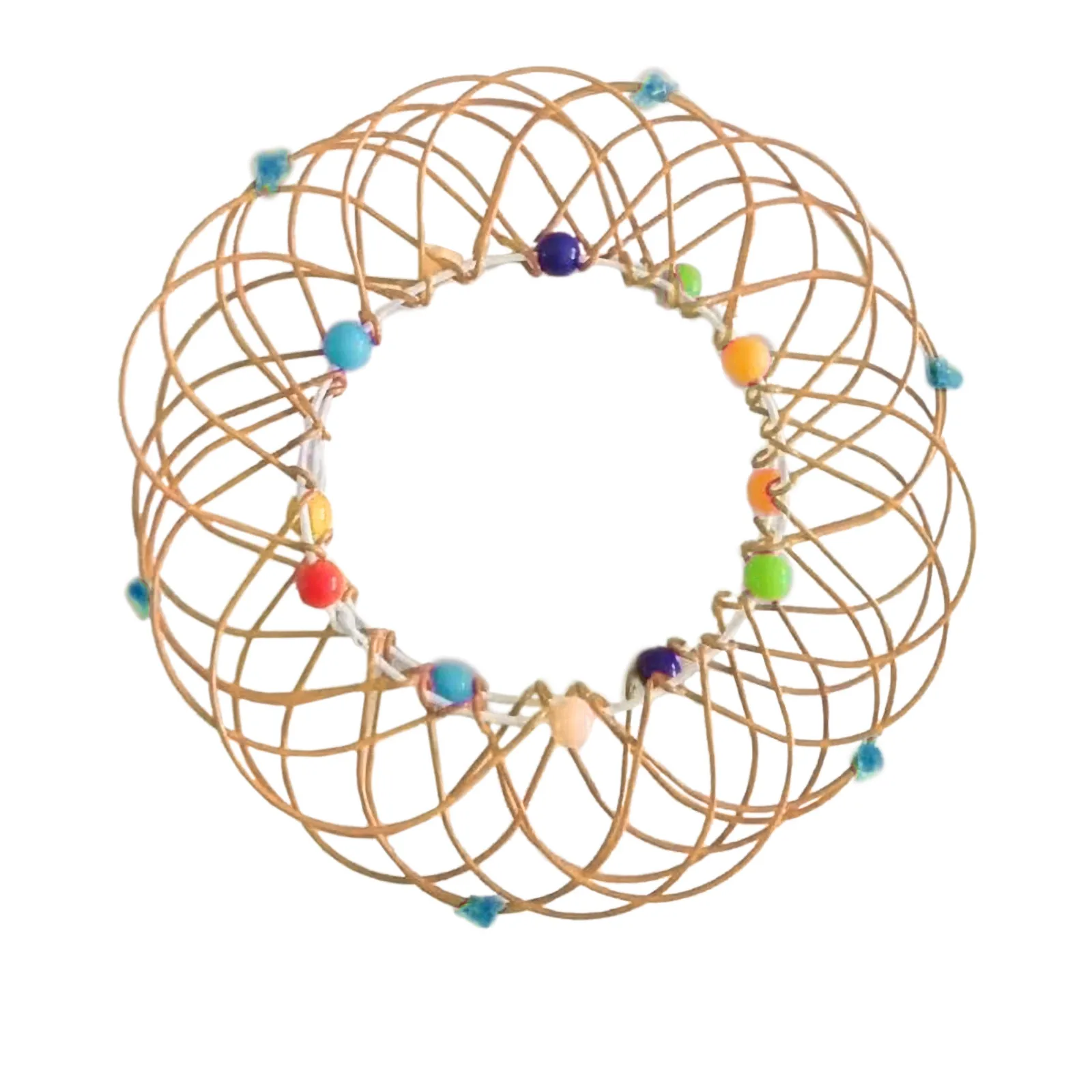 

NEW Decompression Flexible Basket Soft Steel Magic Iron Ring Ornament Early Development Toys Magic Cubes Educational Baby Gift