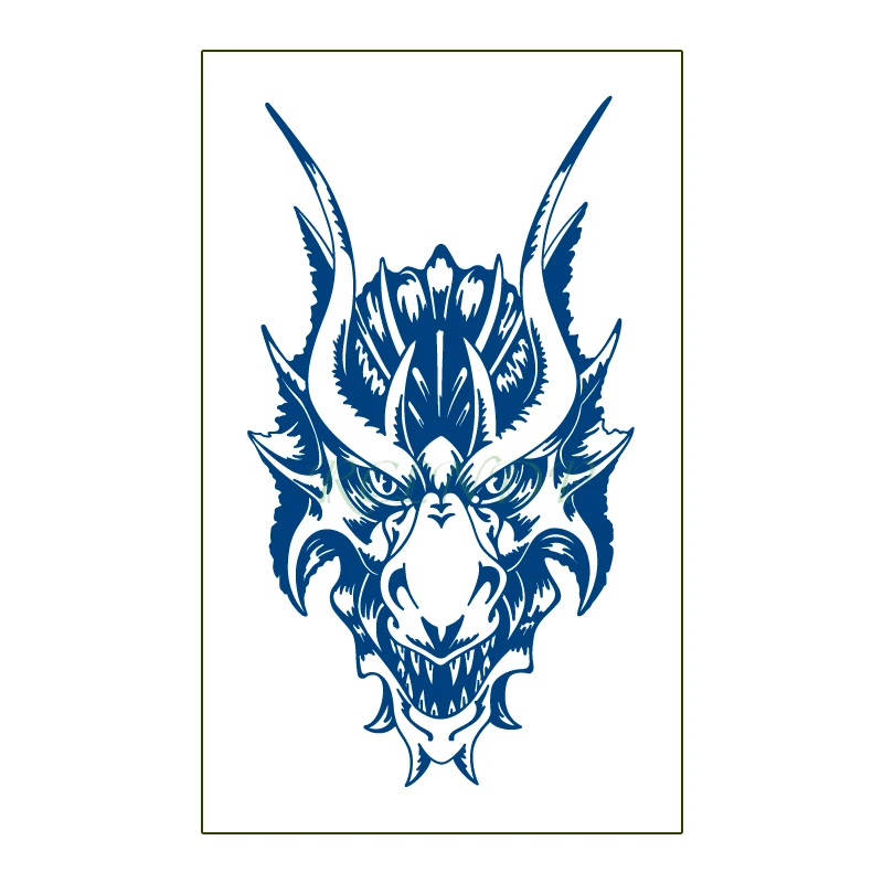 

Waterproof Temporary Juice Tattoo Sticker Dragon Horn Lasting Tattoos Flash Tatoo Fake Tatto Body Art for Men Women Girls