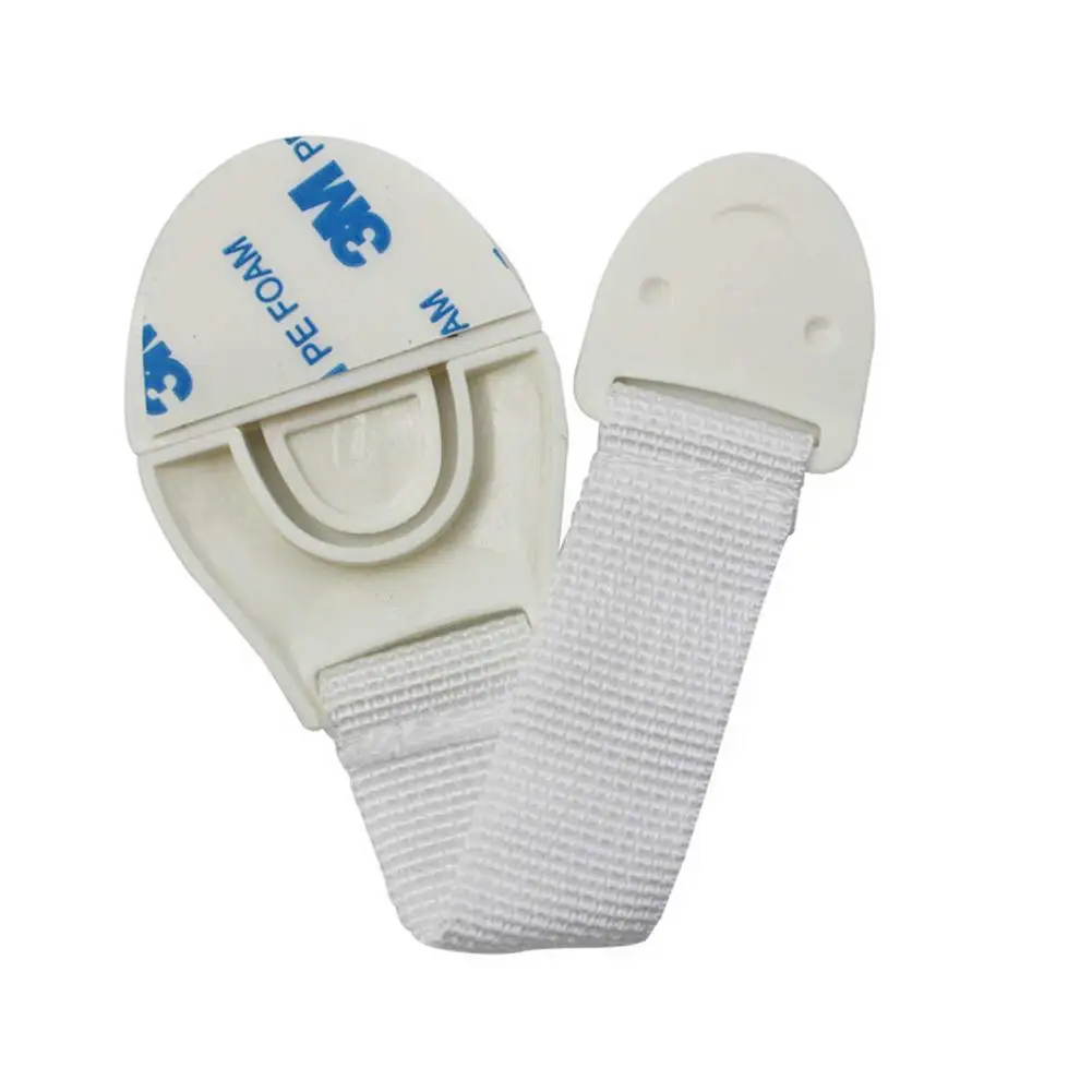 

Child Safety Strap Locks Adhesive Baby Lock Fridge Cabinets Child Safety Lock Drawer Webbing Anti-pinch Hand Cloth Belt Toddler