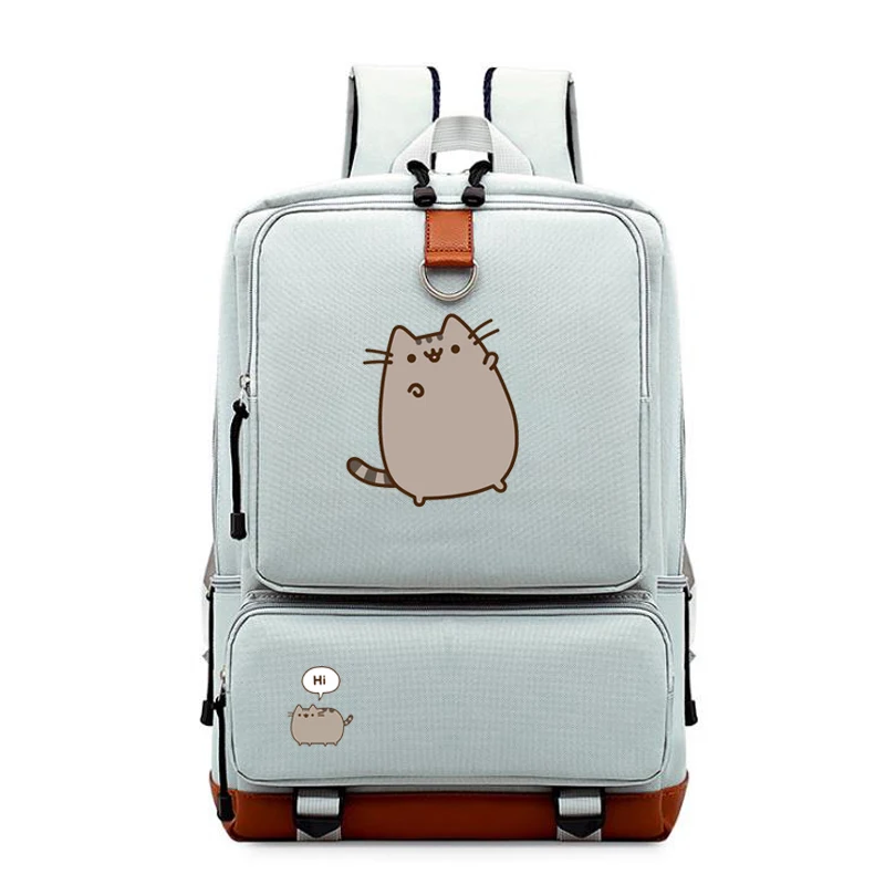 Повседневный Рюкзак с изображением толстой кошки для подростков милые школьные
