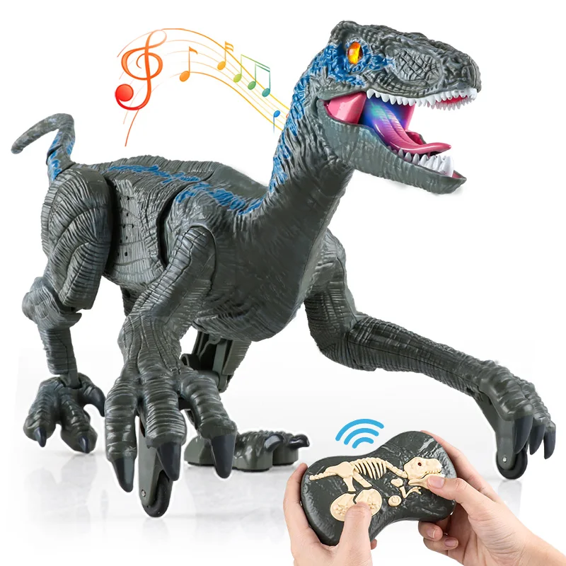 

2,4G Φ Raptor Jurassic Remote Control динозавр RC электрическая прогулочная игрушка динозавр дракон для детей рождественские подарки