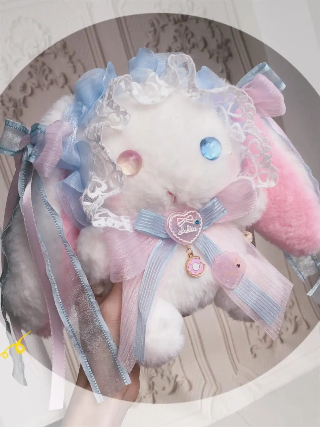 

Оригинальная сумка Lolita element sweet lop rabbit, темная сумка через плечо, милый бант