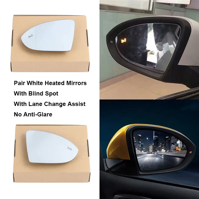 Поворотное левое и правое боковое зеркало с подогревом для VW Gti Golf MK7 2014-2019 e-Golf 2014-19
