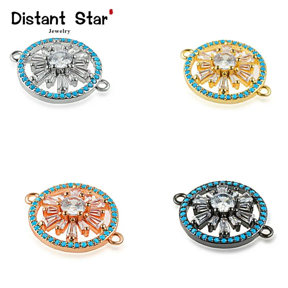 0.8*0.6in Snowflake DIY Jewelry Bracelet Necklace Handmade Accessories Brass Oxide Zirconium Connector Romantic Gift | Украшения и