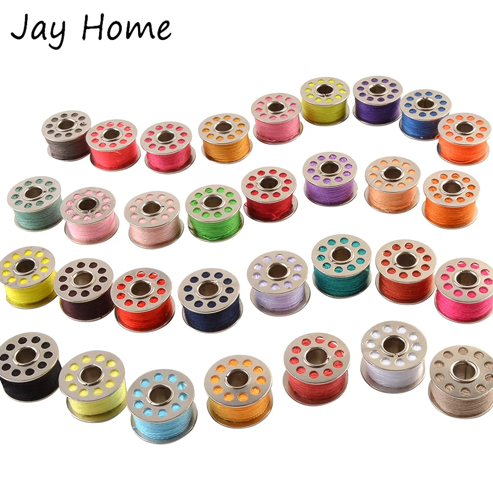 

20/5PCS Multicolor Thread Spools Metal Sewing Machine Bobbins Thread for Sewing Machine DIY Quilting Sewing Thread Accessories
