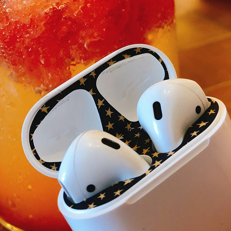 Для Apple AirPods чехол пылезащитный стикер защита кожи персональный s|Аксессуары для