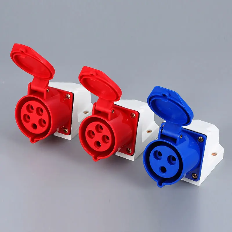 Промышленная вилка и розетка 5-контактный 3-жильный Электрический разъем 3P/4P/5P 16a