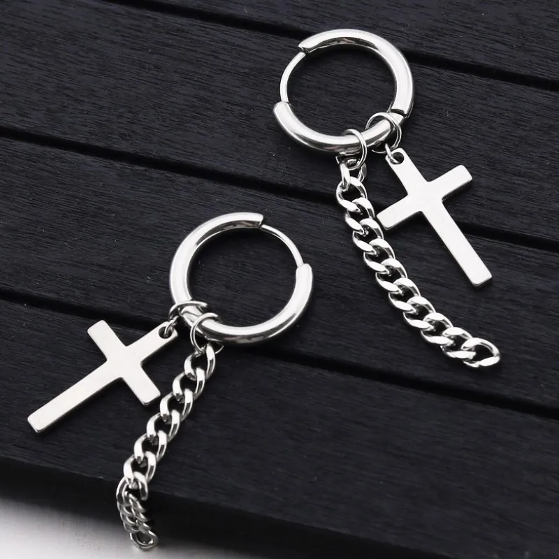 Серьги-кольца из нержавеющей стали для девочек серьги Надеваемые На ушной хрящ