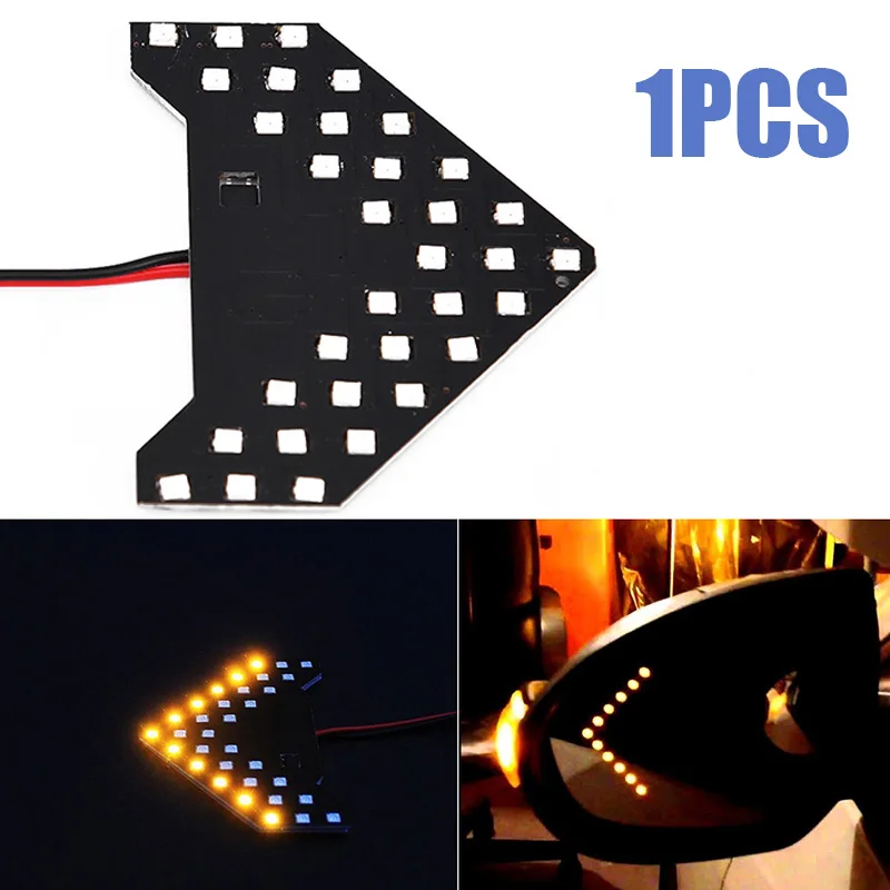 1 шт. 6500~ 7000K 12V DC 33SMD светодиодный желтый автомобиль зеркало заднего вида лампа стрелка рулевое управление светильник аксессуары для автомобиля Безопасность