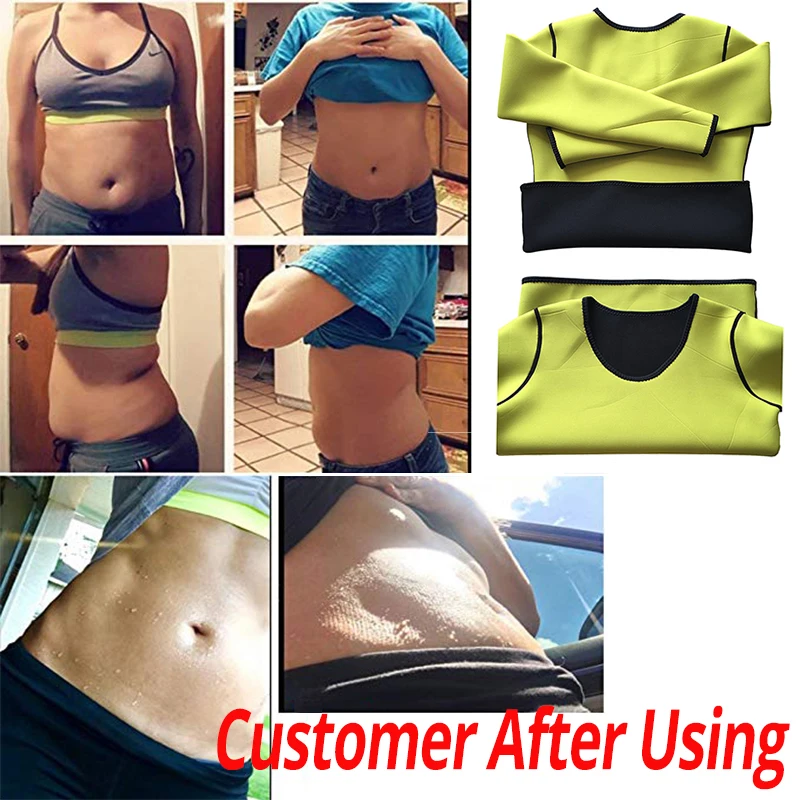 

Women Neoprene Shaperwear Plus Size S-3XL Waist Traine Long Sleeve TOP Sweat Sauna Slimming Body Shaper Waist CincherCorset