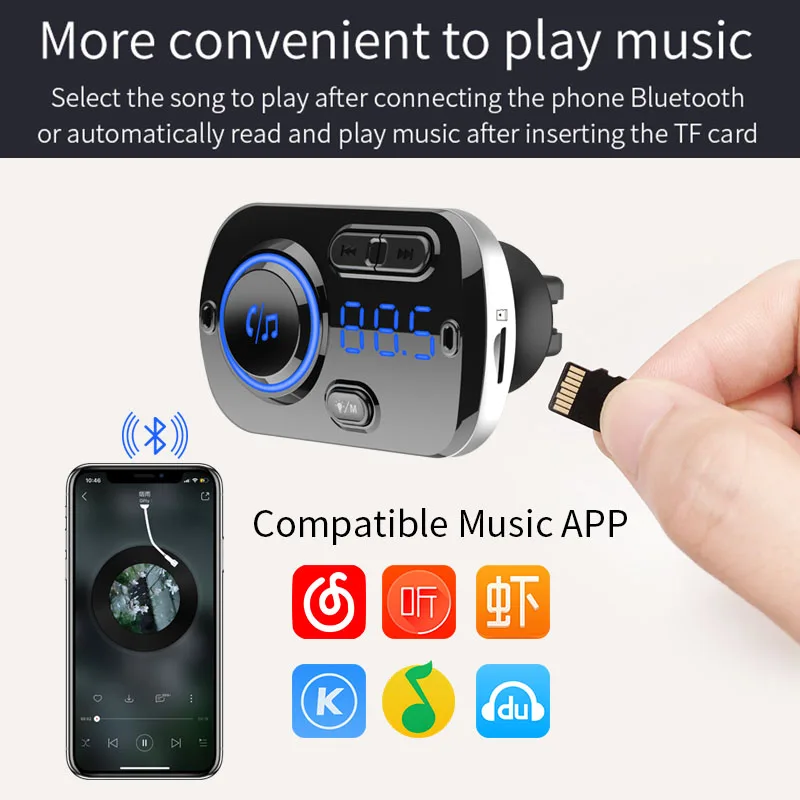 FM передатчик автомобильный комплект громкой связи беспроводной Bluetooth MP3 плеер