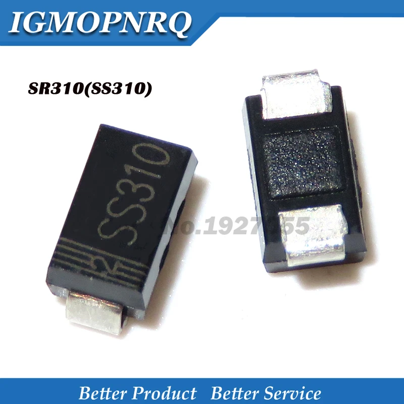 100 шт. диод выпрямителя высокого качества SS310 SMD SR310 Диод-выпрямитель Schottky Barrier 3A в