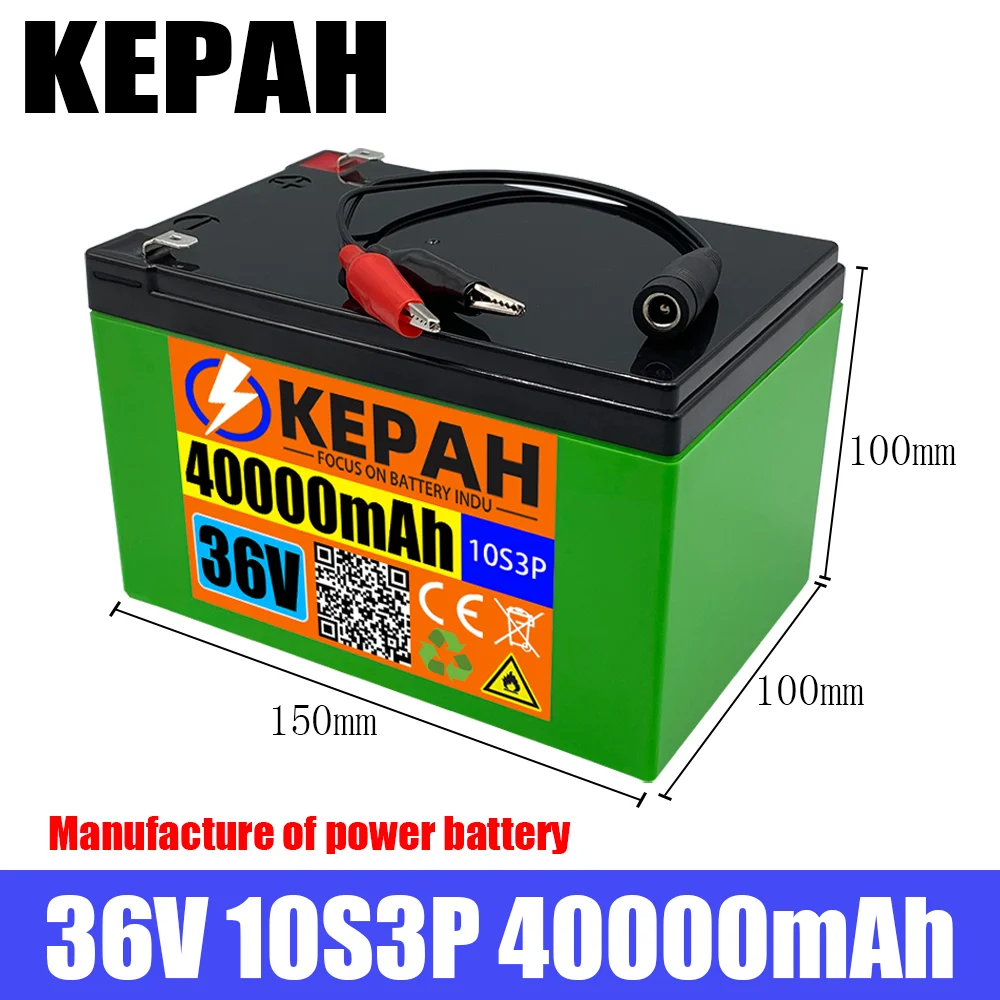 

Литиевая батарея 10s3p 36 В, зарядное устройство для электрического велосипеда для инструментов, встроенное устройство BMS 30 А и предохранитель...