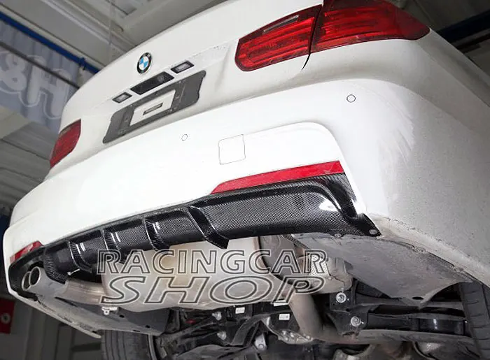 P Style REAL CARBON FIBER REAR DIFFUSER FOR BMW F30 3-SERIES SEDAN M-TECH M-Sport BUMPER 320i 328i B158 | Автомобили и мотоциклы