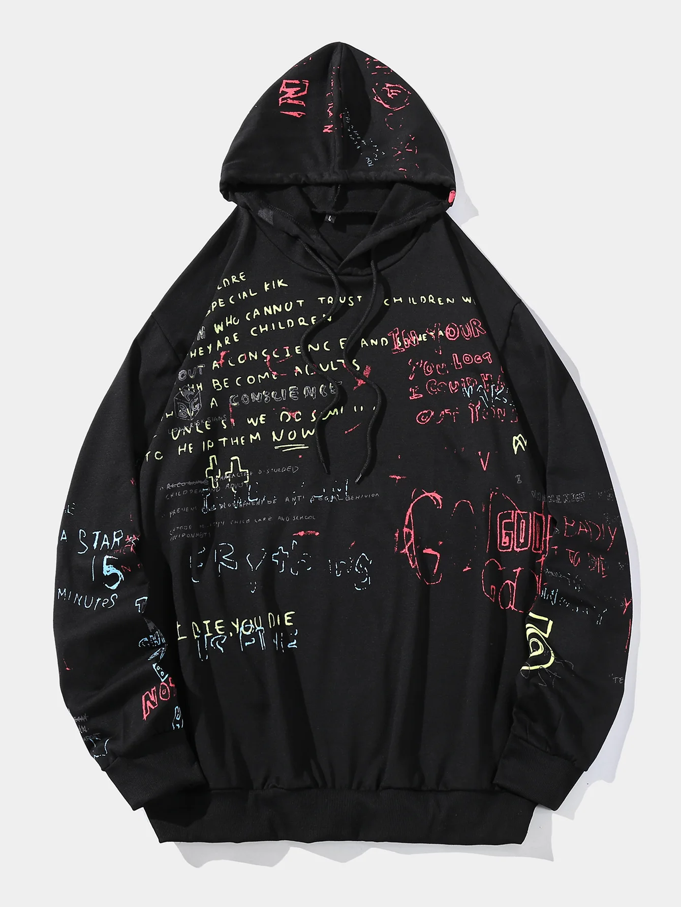 

2021 Spring New Men Letter Printing Hooded Thick Long Sleeve Pullover Cotton Casual Sweatshirt 1286