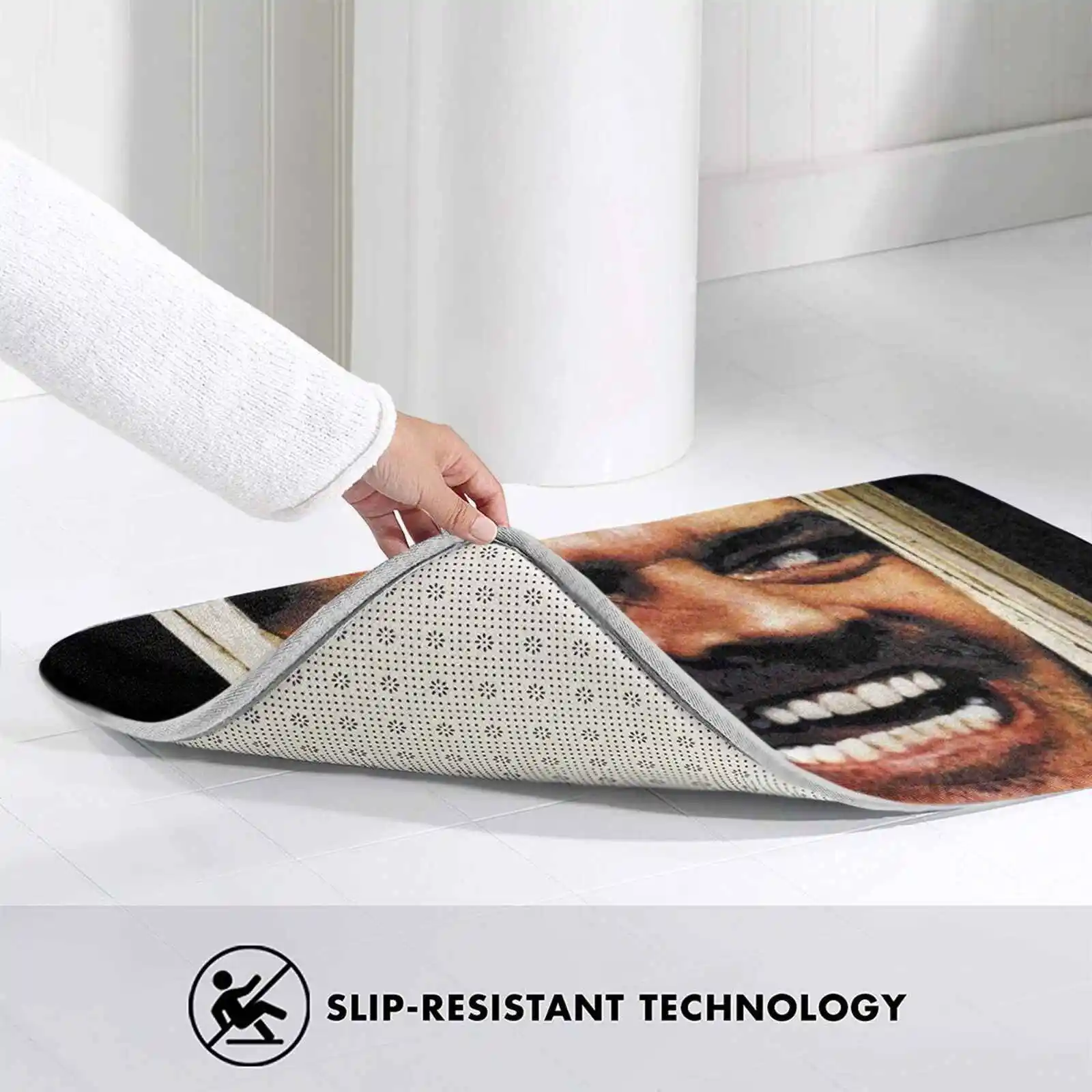 Блестящий 3D мягкий нескользящий коврик подушка сияющий Стэнли кукирпич ужас