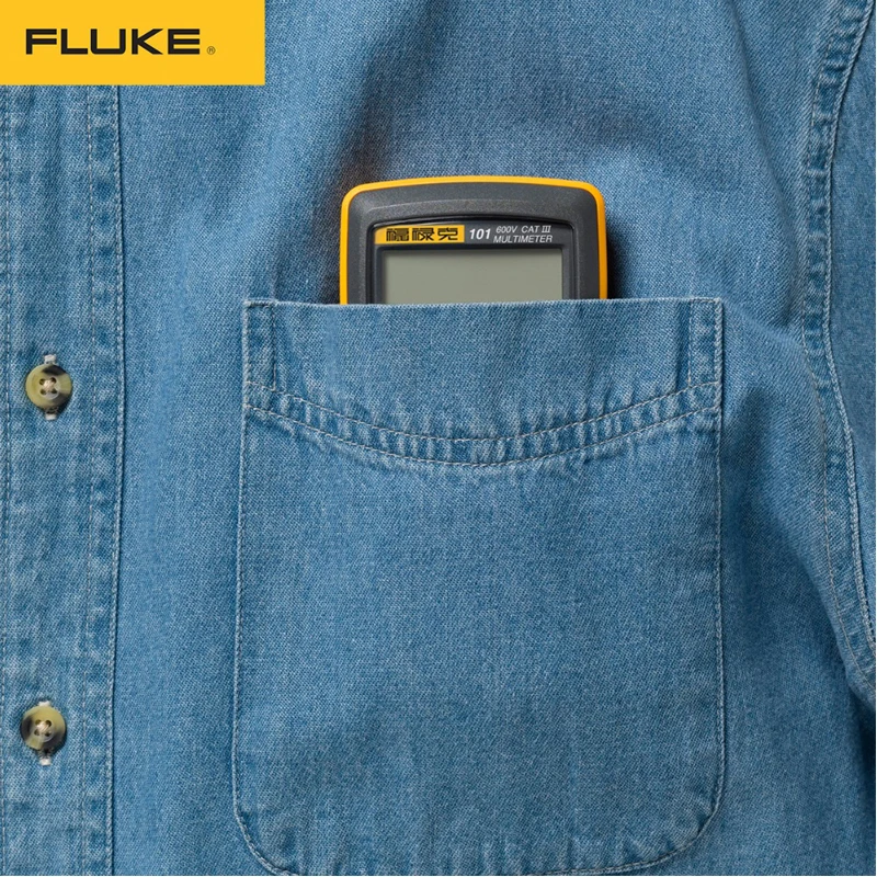 Портативный цифровой мультиметр Fluke 101 тестер с автоматическим выбором диапазона