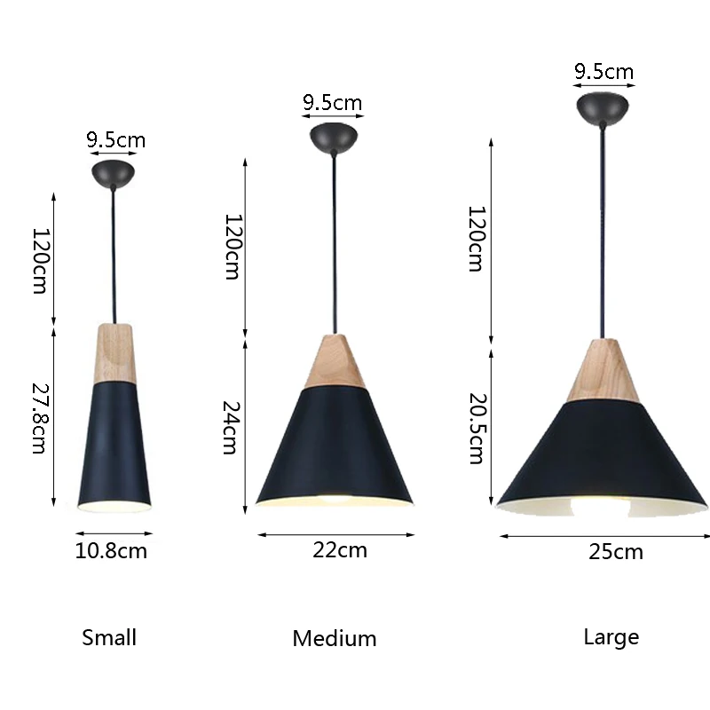 

Pendant Lights Modern Wood Pendant Lamp Hanglamp Colorful Aluminum Lamp Shade for Home Lighting Dining Room Living Room Lights