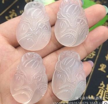 1101 + 1 шт натуральный лед Бразилия подвеска белый камень ожерелье с новой лисой |