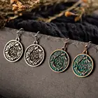 Женские винтажные серьги-подвески в стиле бохо, милые этнические серьги-подвески с гравировкой роз, модные аксессуары, 2019