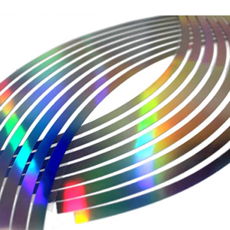 Светоотражающая полоса для мотоцикла серебристая/Золотистая зеленая 10/12/14/16/18