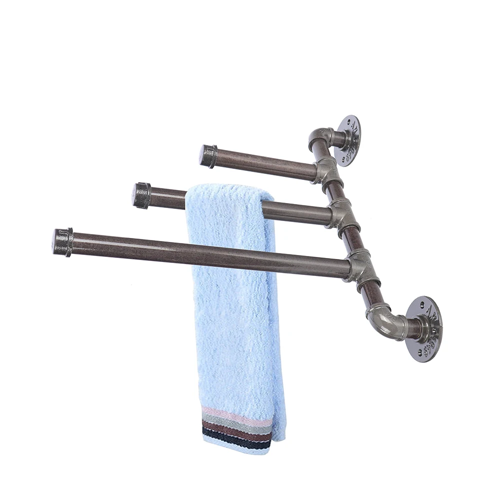 Настенный промышленный 3-Arm поворотный вешалка для полотенец сверхмощный