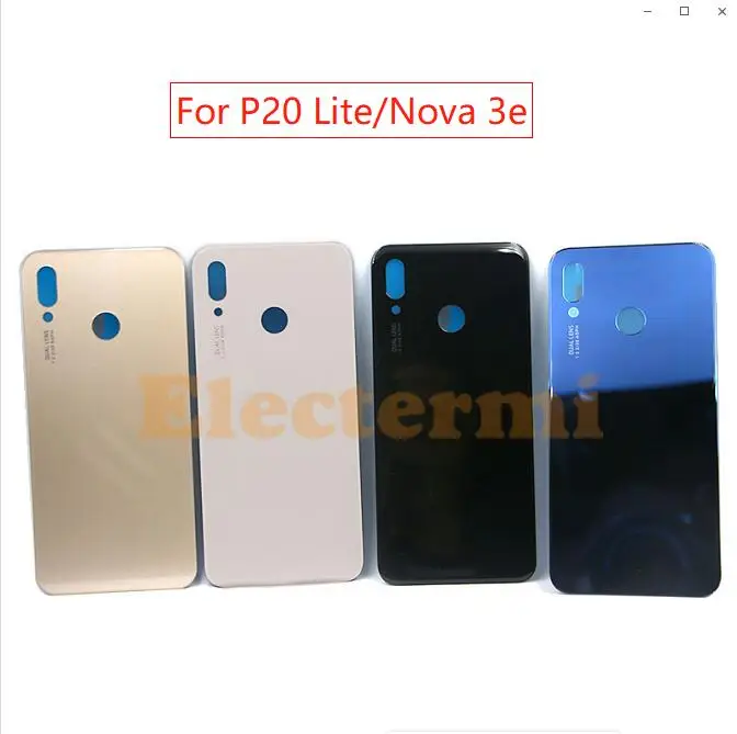 Для huawei P20 Lite задняя крышка для батареи Tapa с объективом для камеры P20 Lite Крышка для батареи Nova 3e чехол для задней двери панель