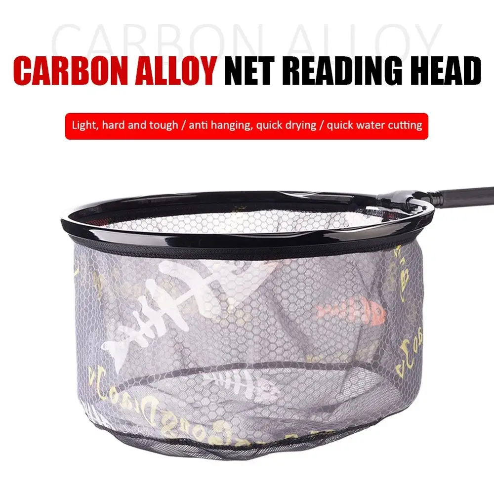 

1PC Fishing Folding Net Titanium Alloy Brail Head Round Small Mesh Fishing Hand Landing Net Fishing Accessories Gear