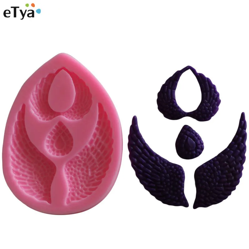 

3D Flame Wings Silicone Mold Gift Decoration Fondant Gift Food Grade Silicone Mould