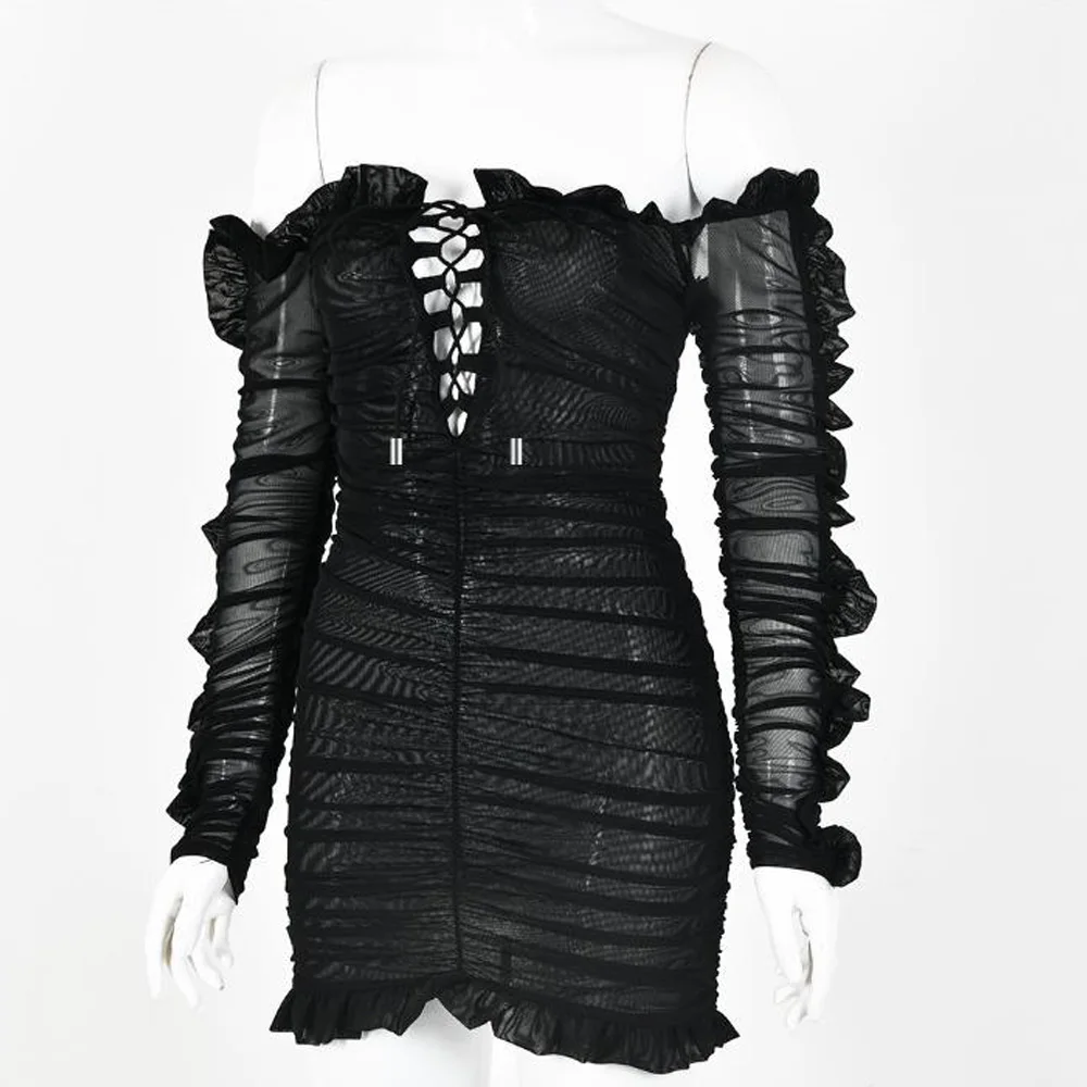 Сексуальное Клубное платье женское элегантное с открытыми плечами облегающие