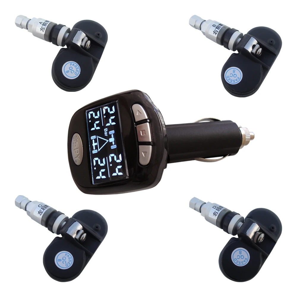 Универсальная автомобильная система контроля давления в шинах TPMS 2020 с внешними