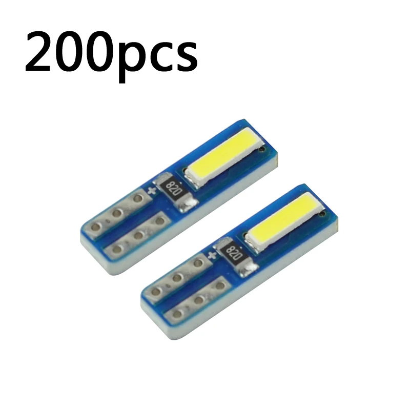 

200Pcs T5 Led Bulb Canbus W3W 74 286 W1.2W Super Bright Car Interior Lights Auto Dashboard Lamp Warning Indicator Instrument 12V