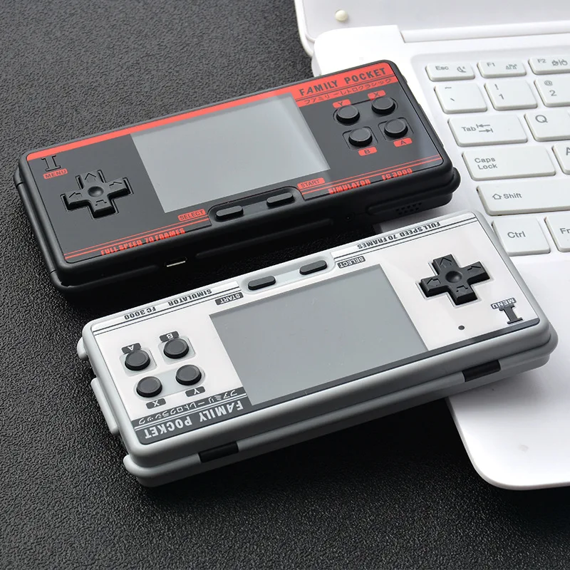 

New FC3000 handheld game console 8 simulator children's color screen game console for PXPX7 Black Grey Dropshipping