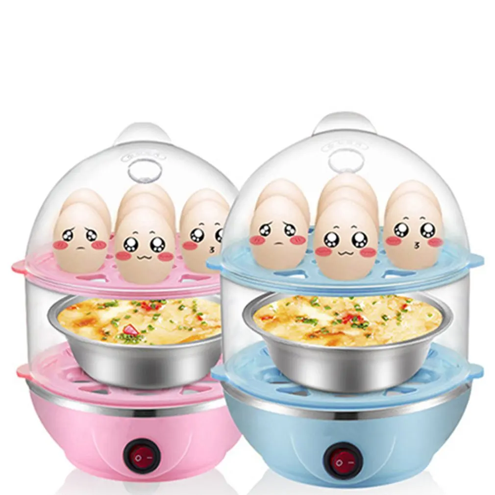 Multi-function Double-layer Steamer Home Automatic Egg Cooker Mini Breakfast Machine Stainless Steel | Дом и сад