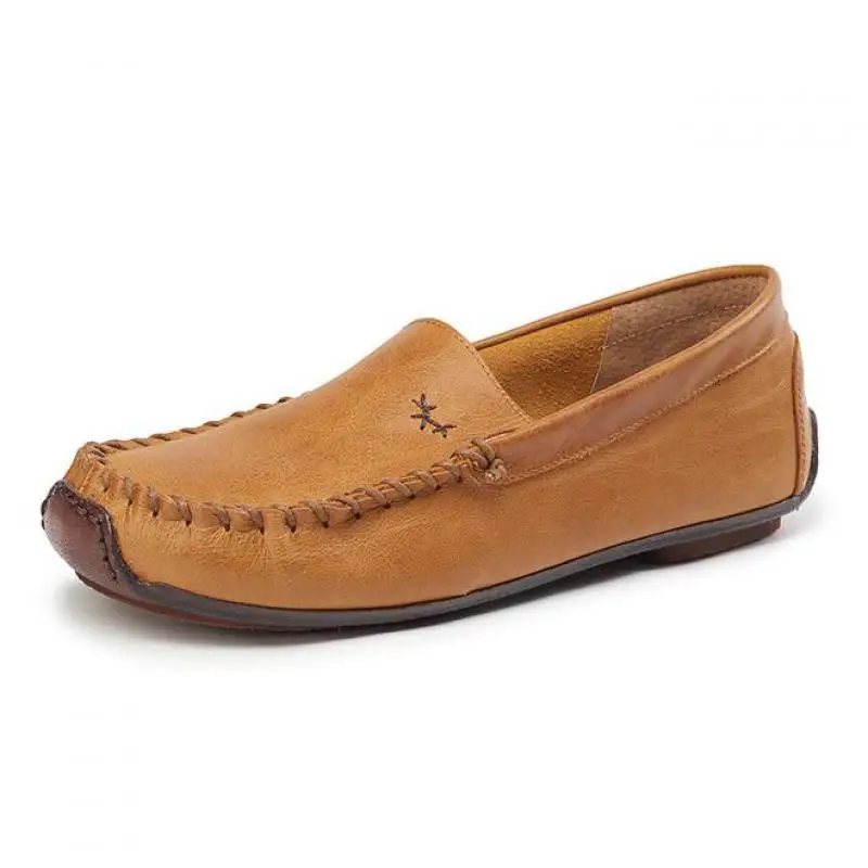 

Johnature Flats Women Shoes 2021 New Spring/Autumn Genuine Leather Round Toe Casual Handmade Sewing Shallow Concise Ladies Shoes