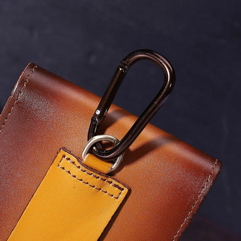 Женская сумка на пояс с крючком кожаный чехол для телефона карманом клатч из