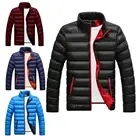 Зимняя Теплая мужская куртка размера плюс 4XL, пальто, Повседневная Осенняя парка с воротником-стойкой, Мужское пальто, толстая мужская пуховая куртка, Мужская куртка