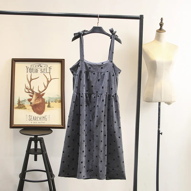 Вельветовые платья больших размеров для женщин модное и повседневное