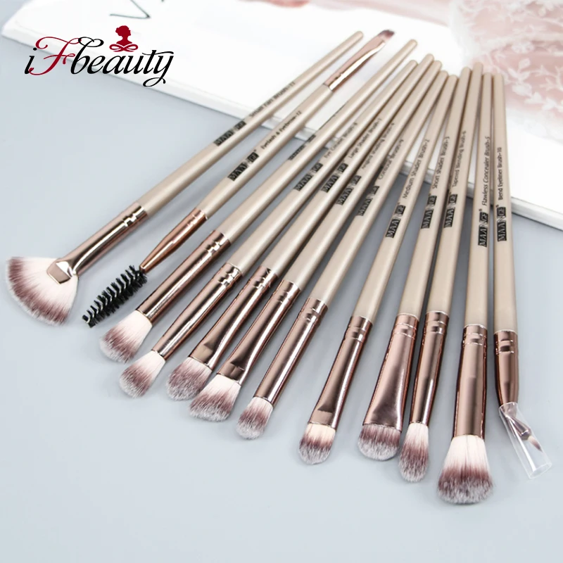 5/12 шт/партия набор кистей для макияжа тени век смешивание подводка глаз ресницы