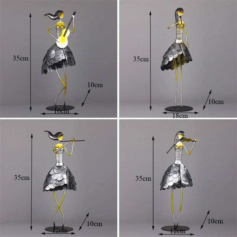 Креативные металлические музыкальные длинные волосы для девочек украшения дома