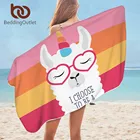 Постельное белье, милый лама, банное полотенце, единорог, микрофибра, пляжное полотенце для детей, взрослый мультфильм, альпака, коврик для пикника, звезды, тонкое одеяло