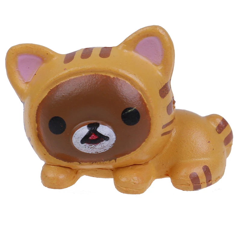 

5Pcs Lovely Cat Rilakkuma Cosplay Mini Cat PVC Action Figures Toys Moss Bonsai Small Landscape Animals Model Decoration Toy