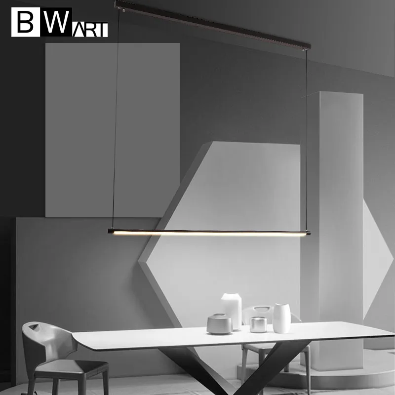 Современный подвесной светодиодный светильник bбородок Минималистичная лампа для офиса кабинета столовой