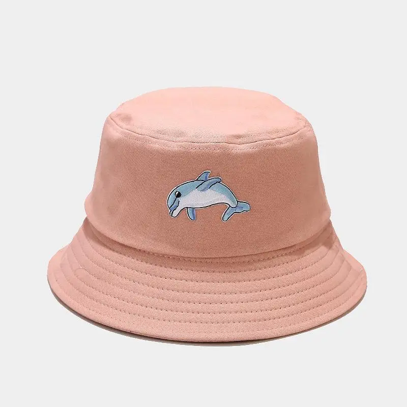 

Cartoon Dolphins Pattern Bucket Hat Fisherman Hat Outdoor Travel Hat Sun Cap Hats for Men and Women 124