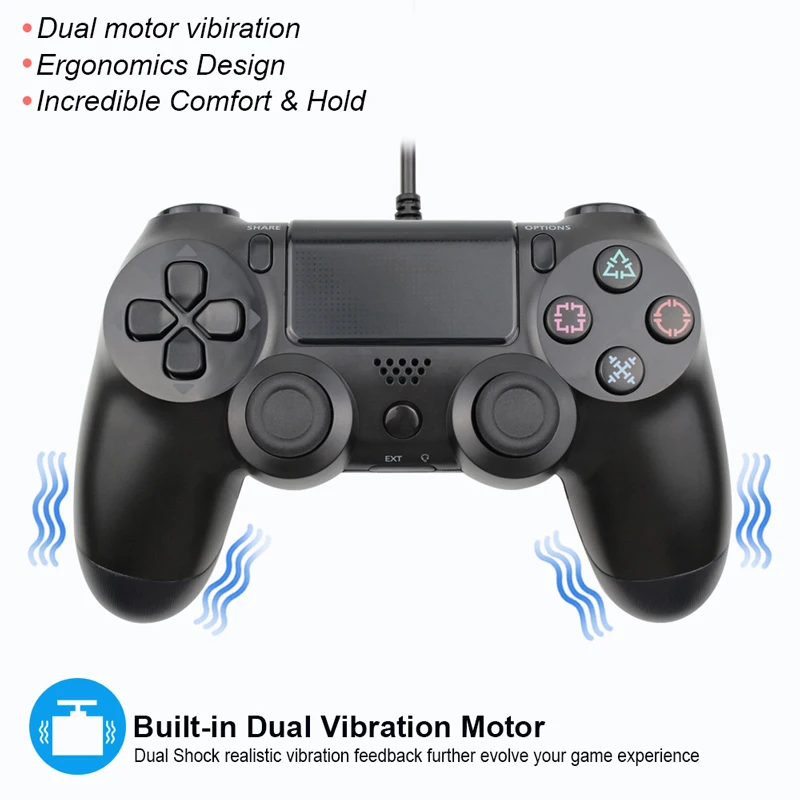 Проводной USB-контроллер для PS4 геймпад Play Station 4 Контроллер Dual shock консоли с двойной