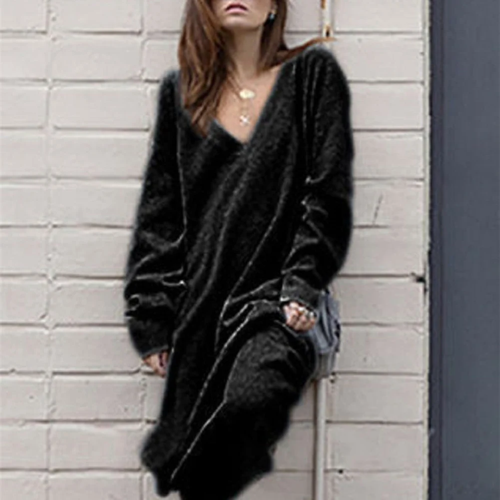 Модный повседневный женский сарафан одежда однотонного цвета с v образным