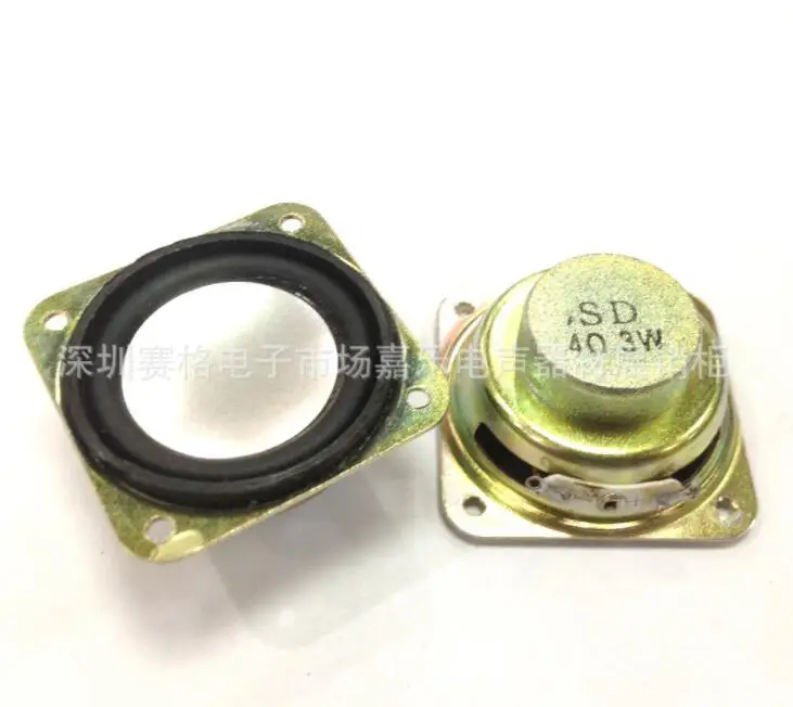 Поставка 40 мм квадратный Алмазный 4 Ом 3 Вт двойной Магнитный боковой динамик из