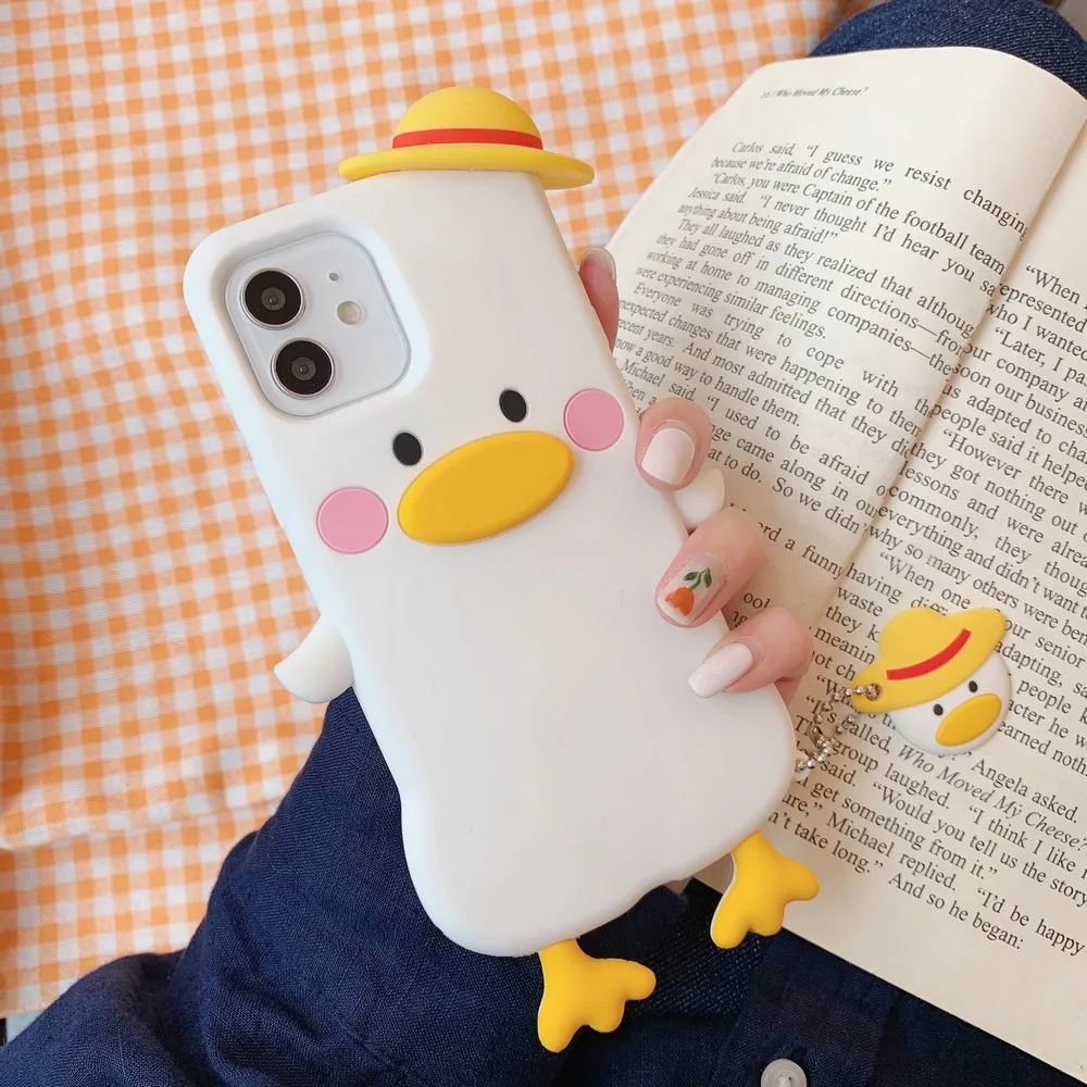

Invincible Cute Cartoon Duck Mobile Phone Case for IPhone 12 Promax Se 11 Promax 7 8 8P 8plus X XS XR Xsmax Mini IPhone Case