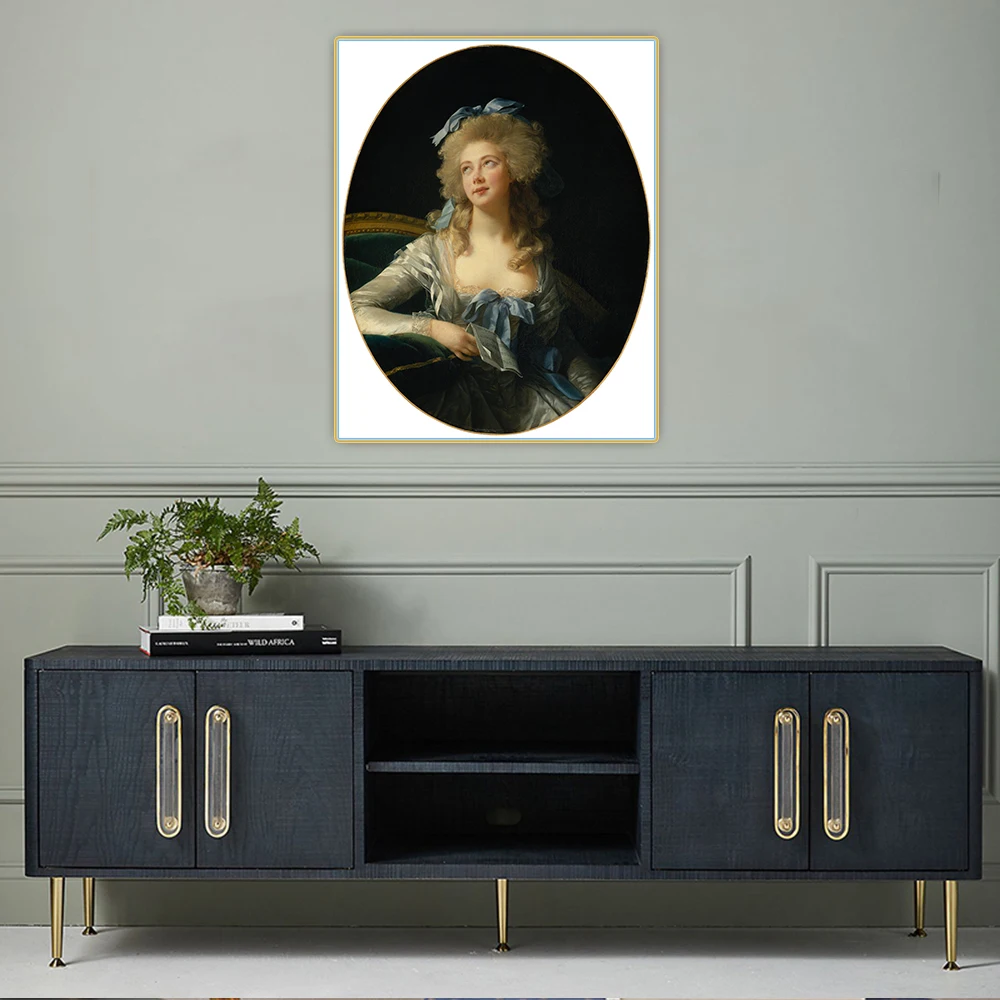 

Western Art Decor Poster Canvas Oil Painting E.Vigee Lebrun"Madame Grand"Wall Aesthetic Home Room Interior Decoration